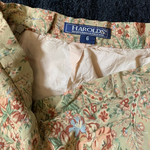 Vintage Women’s Harold’s Autumnal Floral Foliage Pencil Skirt Sz 6 100% Rayon - Picture 9 of 9